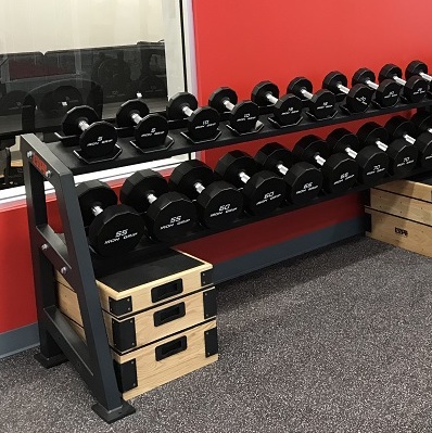 Power best sale rack dumbbell